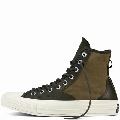 Converse Chuck Taylor All Star '70 Hiker Leather Nylon High Tops Mens - Olive Shoes (534KXCLR)